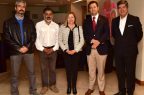 Claudio Torres, Presidente Colegio de Periodistas; Jorge Monsalve, Cazador de Meteoritos; Laura Cerda, Presidenta Cámara Regional de Turismo; Gonzalo Chacón, Gobernador de Elqui y Percival Madero, Gerente de empresas Madero.