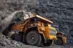 loading of coal in a quarry dumper front loader